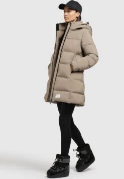 Khujo TanareCappotto InvernaleTaupe Donna Cappotti KH121U15W-B11 -Delem 03078df280cf44799feed111b9493245