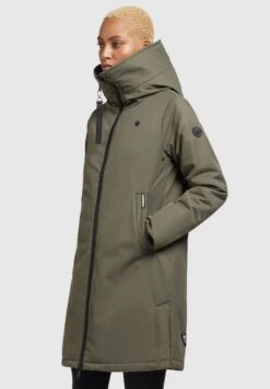 Khujo LisadCappotto InvernaleKhaki Grün Donna Cappotti KH121U16E-N11 -Delem 03c57e4753894ac4a81368309bc45886