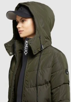 Khujo HubaCappotto InvernaleDunkelgrün Donna Cappotti KH121U15R-M11 -Delem 03ffb4efa8f6411ba551ef96da5d5c1a