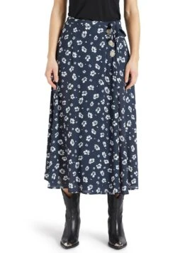 Khujo HepkeGonna A CampanaBlau-Weiß Geblümt Donna Gonne KH121B02J-K11 -Delem 048a5877c99445bc8e163373a6e61d86