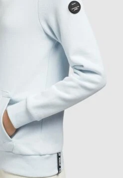 Khujo RhabeaFelpa Con CappuccioHellblau Donna Felpe KH121J077-K11 -Delem 1023b5e19f6649848565674af4ab60b7