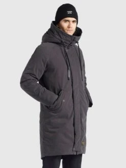 Khujo HaakCappotto InvernaleDunkelgrau Uomo Cappotti KH122T0CR-C11 -Delem 13a03866302048429ccd42264d024eb6