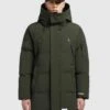 Khujo CloydCappotto InvernaleKhaki Grün Uomo Cappotti KH122T0FU-N11