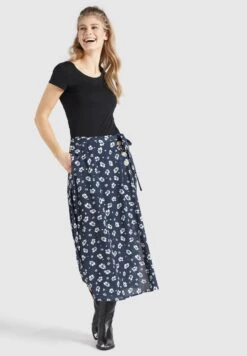 Khujo HepkeGonna A CampanaBlau-Weiß Geblümt Donna Gonne KH121B02J-K11 -Delem 35959061941842baa786c53e4b7821a0