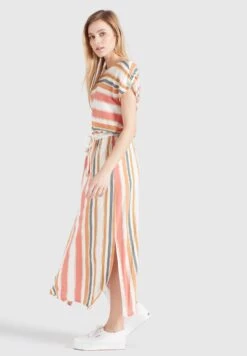 Khujo DoreenVestito LungoMehrfarbig Gestreift Donna Vestiti KH121C0DM-A12 -Delem 4a38399ab6574e69b0562b55c153b748
