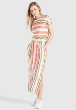 Khujo DoreenVestito LungoMehrfarbig Gestreift Donna Vestiti KH121C0DM-A12 -Delem 53d27abb021a4d18841d9cdd443c7b77