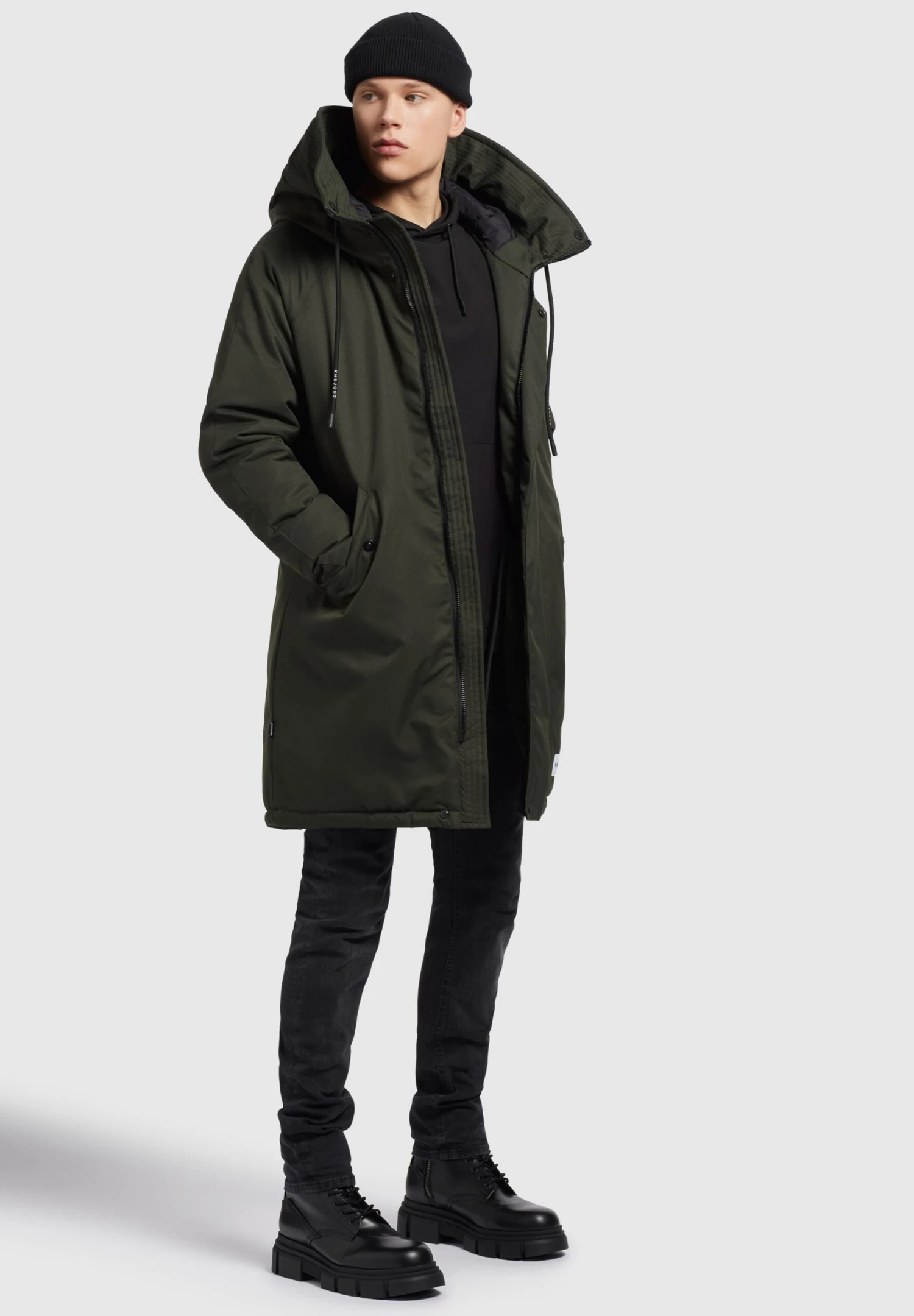 Khujo HantCappotto InvernaleDunkelgrün Uomo Cappotti KH122T0FY-M11 2 Khujo HantCappotto InvernaleDunkelgrün Uomo Cappotti KH122T0FY-M11 - immagine 2