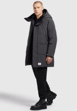Khujo Cloyd - Cappotto Invernale - Dunkelgrau -Delem 6bb7541df3e4493283ba9e9a01019d04