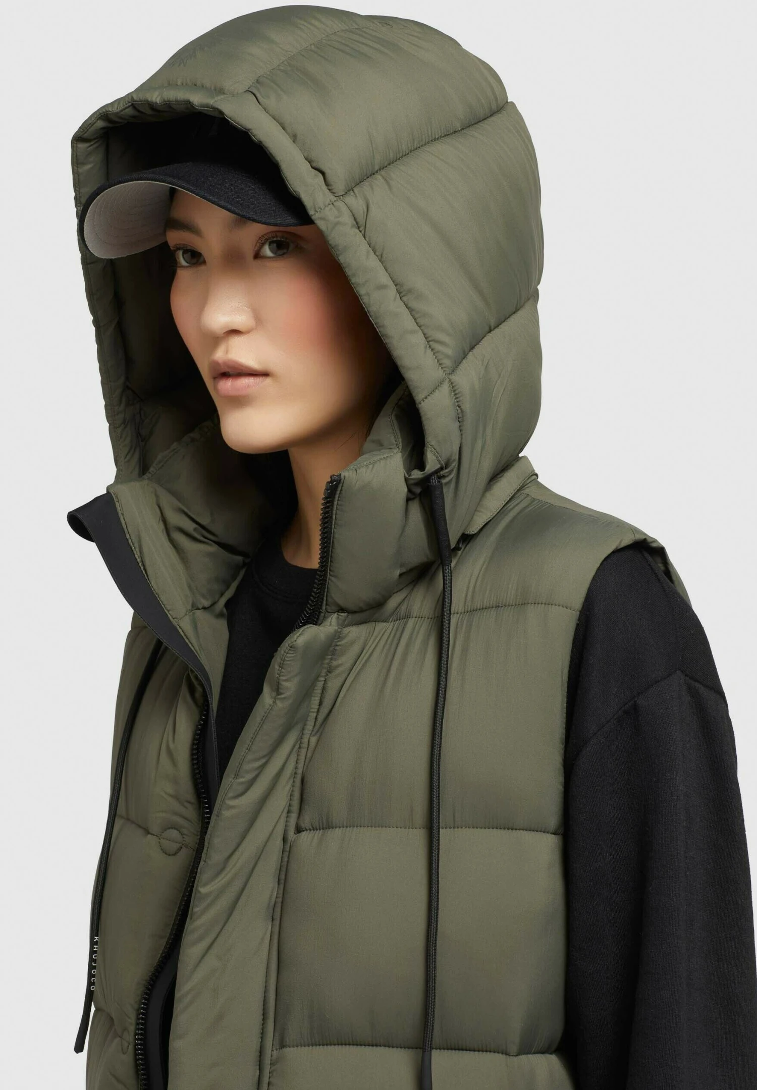 Khujo Tourin MattSmanicatoKhaki Grün Donna Giacche E Blazer KH121U14N-N11 5 Khujo Tourin MattSmanicatoKhaki Grün Donna Giacche E Blazer KH121U14N-N11 - immagine 5