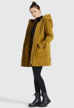 Khujo NovaCappotto InvernaleCurry Donna Cappotti KH121U10A-E11 -Delem 7183473e0d274adbae06df7b2e549307