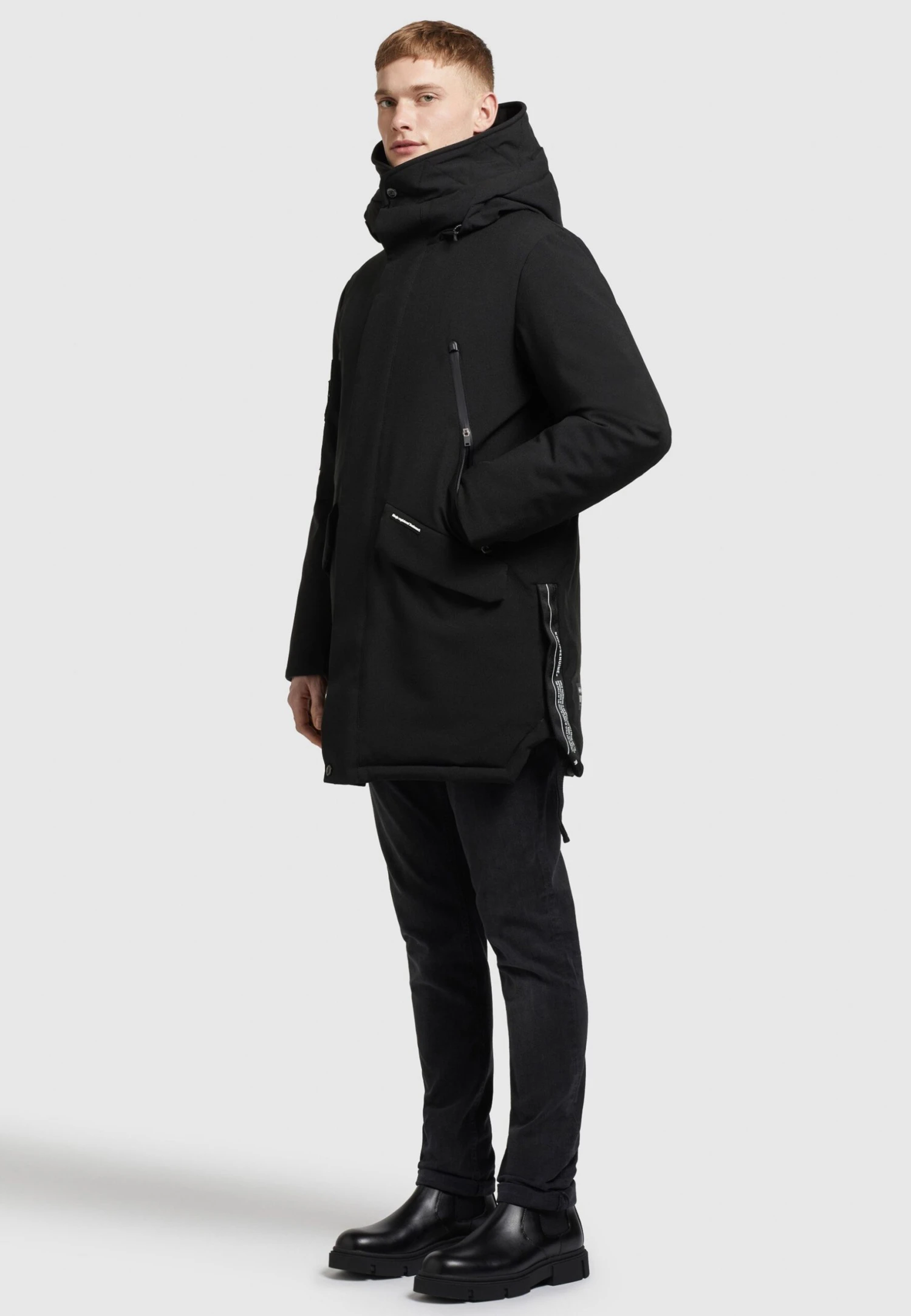 Khujo CarlCappotto InvernaleSchwarz Meliert Uomo Cappotti KH122T0DH-Q11 7 Khujo CarlCappotto InvernaleSchwarz Meliert Uomo Cappotti KH122T0DH-Q11 - immagine 7