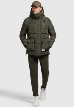 Khujo JediGiacca InvernaleOlivgrün Uomo Giacche KH122T0DX-N11 -Delem 7fdd8cc3dc4042f1a68f8951dae35615