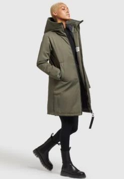 Khujo LisadCappotto InvernaleKhaki Grün Donna Cappotti KH121U16E-N11 -Delem 8158bea8fd66419699d02cc98c274f02