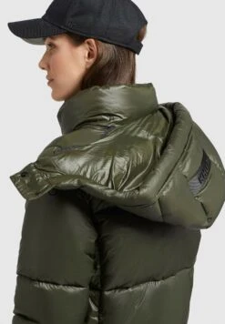 Khujo Melona ShinyCappotto InvernaleDunkelgrün Donna Cappotti KH121U15D-M11 -Delem 935b15c66dde4269863e02993c0b5adc