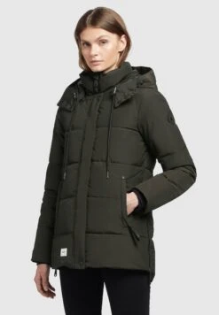 Khujo EuniceCappotto InvernaleDunkeloliv Donna Cappotti KH121U168-N11 -Delem 9da9c3c3baba482e9a4e0a7bbcecb91f