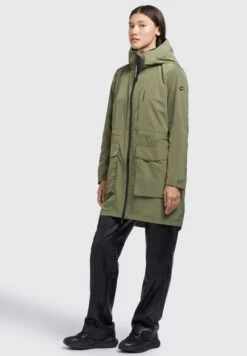 Khujo Mantel GingCappotto CortoOlivgrün Donna Cappotti KH121U18B-N11 -Delem 9e0ec0889cd549939f913f6895d985ba