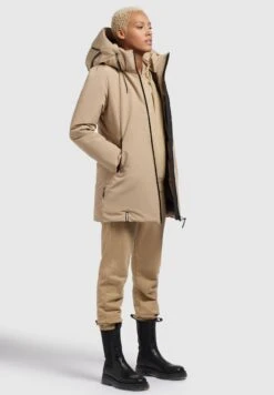 Khujo FranCappotto InvernaleBeige Donna Cappotti KH121U1CY-B11 -Delem 9f4cc9b484cc4076879e4240c949b611