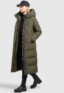 Khujo Soulani2Cappotto InvernaleKhaki Grün Donna Cappotti KH121U14C-N11 -Delem a3e1284aa1264633914325c71396b7b6
