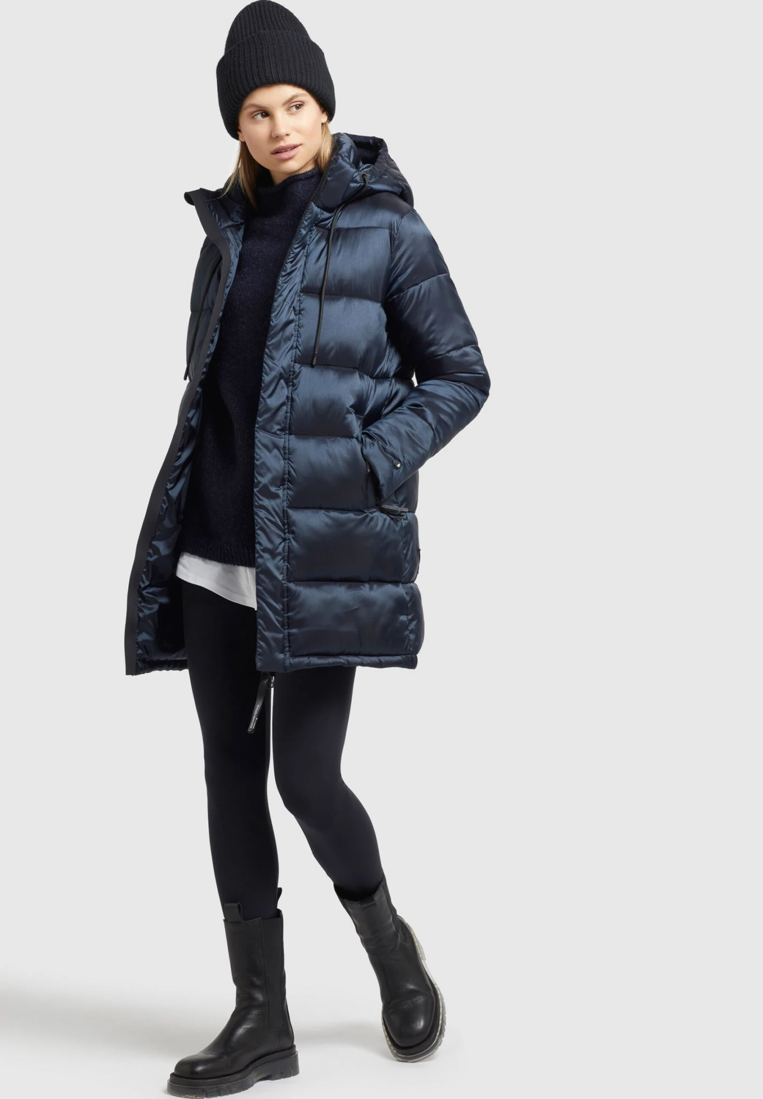 Khujo Word SatinCappotto InvernaleDunkelblau Donna Cappotti KH121U157-K11 7 Khujo Word SatinCappotto InvernaleDunkelblau Donna Cappotti KH121U157-K11 - immagine 7