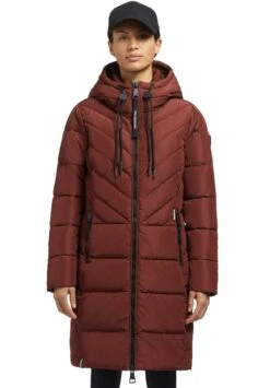 Khujo MuggCappotto InvernaleBraunrot Donna Cappotti KH121U19M-O11 -Delem a569e8a20ca4481395432c747825ceef