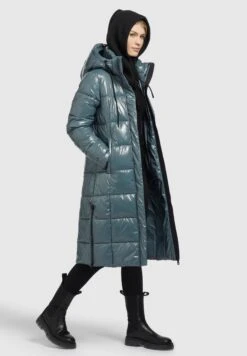 Khujo ShaneCappotto InvernaleGraublau Donna Cappotti KH121U1CC-C11 -Delem aaa499ac8ea94580bc25580ee7fa659b
