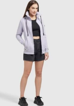 Khujo TostaFelpa Con ZipFlieder Donna Felpe KH121J07B-I11 -Delem b28f82a9715243f58a681f2a937547aa