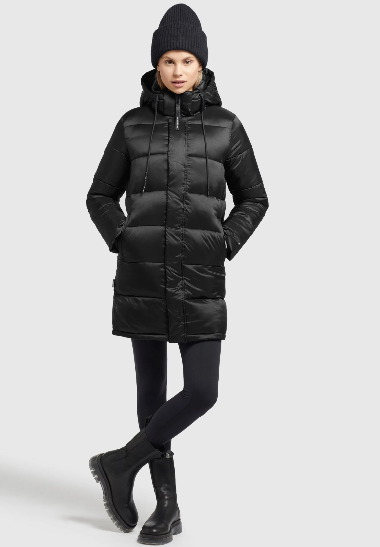 Khujo Word SatinCappotto InvernaleSchwarz Donna Cappotti KH121U157-Q11 2 Khujo Word SatinCappotto InvernaleSchwarz Donna Cappotti KH121U157-Q11 - immagine 2