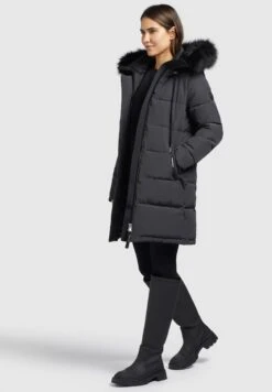 Khujo Yara - Cappotto Invernale - Dunkelgrau -Delem b8225de900fe48cc81092b4c286f4011