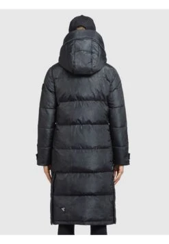 Khujo DakotaCappotto InvernaleDunkelblau Gemustert Donna Cappotti KH121U14X-K11 -Delem d144bdbcb78b47c79770239eb69e1889