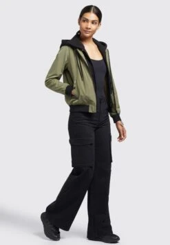 Khujo PerseeGiacca Da Mezza StagioneOlivgrün Donna Giacche E Blazer KH121U18Z-N11 -Delem d44f1d893523499bb9f8dd264b334199