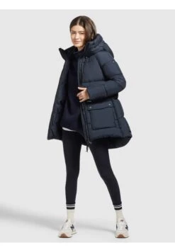 Khujo PheobeCappotto InvernaleSchwarzblau Donna Cappotti KH121U15N-K12 -Delem d485c5574c8643e6bfae60d420e2da5a