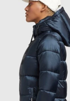 Khujo Julina SatinCappotto InvernaleDunkelblau Donna Cappotti KH121U14K-K11 -Delem e31e2e795d8b4323b5b369f20da7d45d