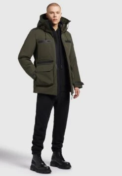 Khujo DayoGiacca InvernaleDunkelgrün Uomo Giacche KH122T0G8-M11 -Delem e3ad58a23c794762994e7e9349ddd34f