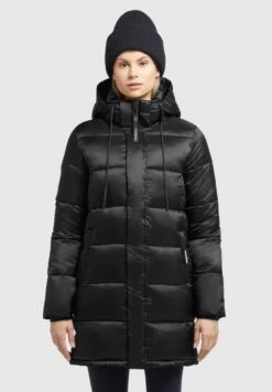 Khujo Word SatinCappotto InvernaleSchwarz Donna Cappotti KH121U157-Q11