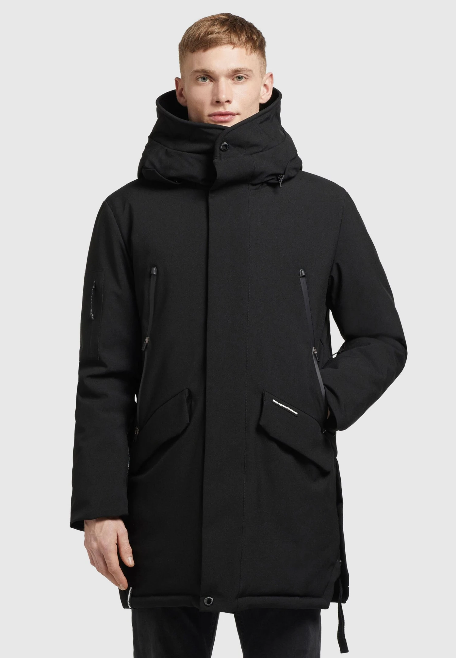 Khujo CarlCappotto InvernaleSchwarz Meliert Uomo Cappotti KH122T0DH-Q11 1 Khujo CarlCappotto InvernaleSchwarz Meliert Uomo Cappotti KH122T0DH-Q11