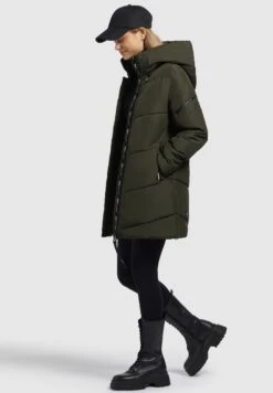 Khujo Jordis4Cappotto InvernaleDunkelgrün Donna Cappotti KH121U1DK-M11 -Delem efa679e7d8514e9096b8b3faf5e33ecc