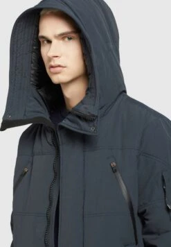 Khujo CloydCappotto InvernaleGraublau Uomo Cappotti KH122T0DN-K11 -Delem fcc8b75a5d7d4d1bad81af49e97252e3